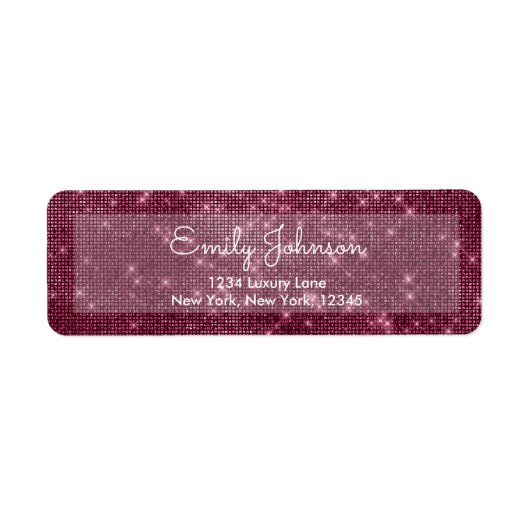 Bourgogne Marsala Elegant Sparkle Etiket (Voorkant)