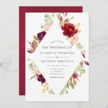 Bourgogne - Marsala en Blush Floral Wedding