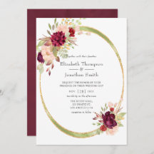 Bourgogne - Marsala en Blush Geometric Wedding