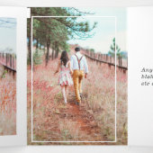 Bourgogne - Marsala en Gold Floral Wedding Drieluik Uitnodiging (Binnenkant midden)