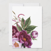 Bourgogne - Marsala en Peach Floral Heilige Commun Kaart (Achterkant)