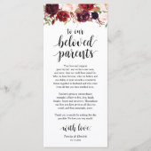 Bourgogne Marsala, plaats instelling Dank u kaart (Voorkant)