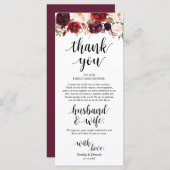 Bourgogne Marsala, plaats instelling Dank u kaart (Voorkant / Achterkant)