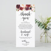 Bourgogne Marsala, plaats instelling Dank u kaart (Staand voorkant)