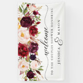 Bourgogne Marsala Vinyl Welkom Banner (Verticaal)