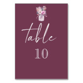 Bourgogne Mason Jar met Bloemen Kaart (Achterkant)