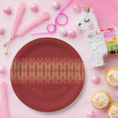 Bourgogne met donkergroen papieren bordje (Feest)