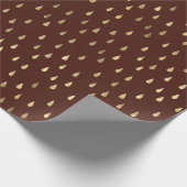 Bourgogne, met Gold Raindrops. Cadeaupapier (Hoek)