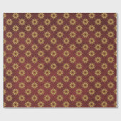 Bourgogne met Gold Stars Pattern Cadeaupapier (Vlak)