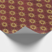 Bourgogne met Gold Stars Pattern Cadeaupapier (Hoek)
