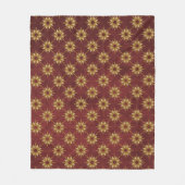 Bourgogne met Gold Stars Pattern Fleece Deken (Voorkant)