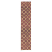 Bourgogne met Gold Stars Pattern Korte Tafelloper (Voorkant)