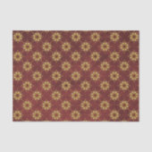 Bourgogne met Gold Stars Pattern Tissuepapier (Voorkant)