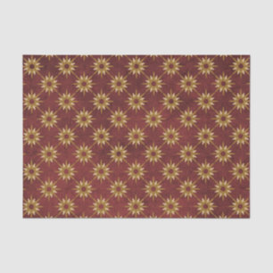 Bourgogne met Gold Stars Pattern Tissuepapier