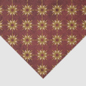 Bourgogne met Gold Stars Pattern Tissuepapier (Detail)