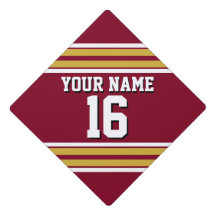 Bourgogne met Gold White Stripes Team Jersey
