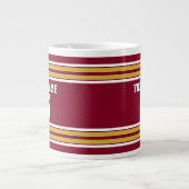 Bourgogne met Gold White Stripes Team Jersey Grote Koffiekop (Voorkant)