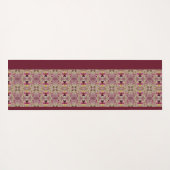 Bourgogne met goud en olijfgroen yogamat (Achterkant (horizontaal))