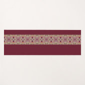 Bourgogne met goud en olijfgroen yogamat (Voorkant (horizontaal))