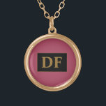 Bourgogne met gouden Initialen Goud Vergulden Ketting<br><div class="desc">Dit ketting is voorzien van rijke bordeaux en gouden initialen,  waardoor het een unieke en verfijnde look creëert die past bij elke outfit. Pas het aan met je initialen of die van een geliefde,  waardoor het een betekenisvol accessoire of een oprecht geschenk is.</div>