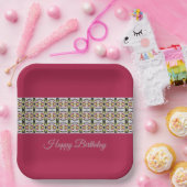 Bourgogne met grijs papieren bordje (Feest)