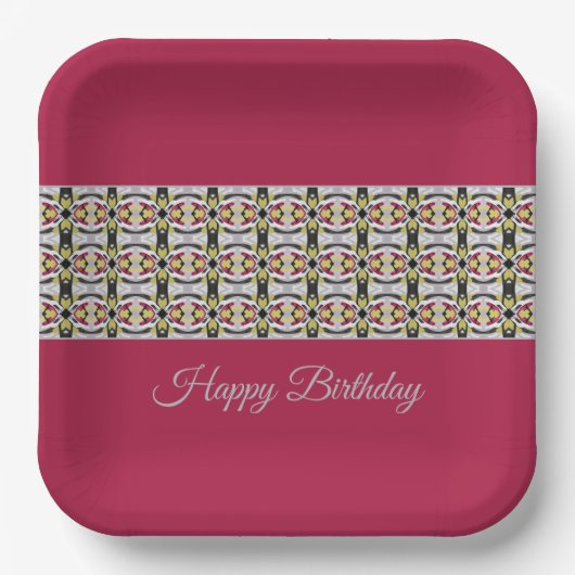 Bourgogne met grijs papieren bordje (Voorkant)