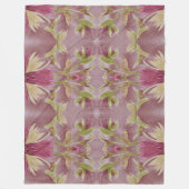 Bourgogne met olijfgroen fleece deken (Voorkant)