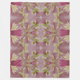 Bourgogne met olijfgroen fleece deken