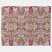 Bourgogne met olijfgroen fleece deken (Voorkant (Horizontaal))