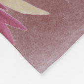 Bourgogne met olijfgroen fleece deken (Hoek)