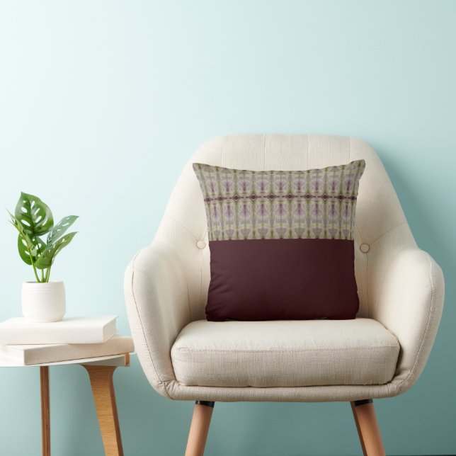 Bourgogne met Paarse en beige Kussen (Stoel)