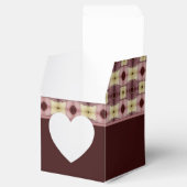 Bourgogne met roze patroon bedankdoosjes (Geopend)