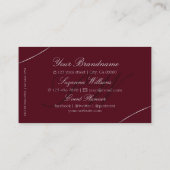 Bourgogne met Silver Decor Diamonds en Monogram Visitekaartje (Achterkant)