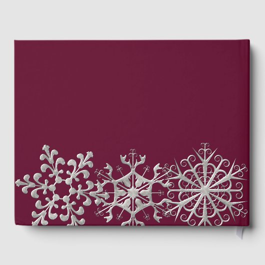 Bourgogne met Snowflakes Weddenschap Boek (Achterkant)