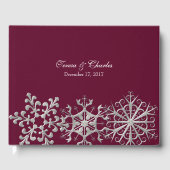Bourgogne met Snowflakes Weddenschap Boek (Voorkant)