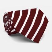 Bourgogne met streepprint stropdas (Opgerold)