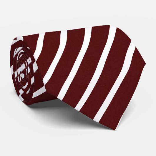 Bourgogne met streepprint stropdas (Opgerold)