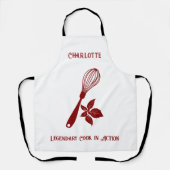 Bourgogne met whisky en kruidenontwerp voor koks schort (Voorkant)