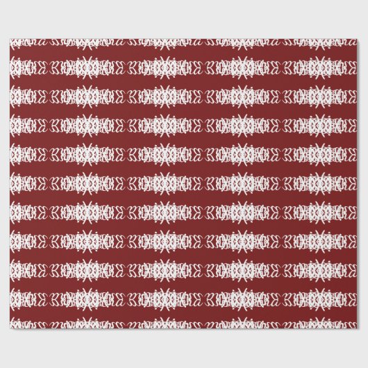 Bourgogne met wit cadeaupapier (Vlak)