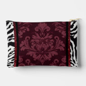 Bourgogne met zebra faux sparkles etui (Achterkant)