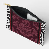 Bourgogne met zebra faux sparkles etui (Open)