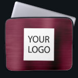 Bourgogne Metallic - Custom Logo Promotional Laptop Sleeve<br><div class="desc">Moderne Bourgogne Faux Metallic Roestvrij Elegant Uw Custom Logo Promotionele Laptoptas of Sleeve Promotionele (promo) reclame Hoesje. Dit stijlvolle professionele zakelijke computer hoesje kan worden aangepast aan uw bedrijf of zakelijke logo.</div>