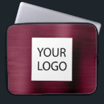 Bourgogne Metallic - Custom Logo Promotional Laptop Sleeve<br><div class="desc">Moderne Bourgogne Faux Metallic Roestvrij Elegant Uw Custom Logo Promotionele Laptoptas of Sleeve Promotionele (promo) reclame Hoesje. Dit stijlvolle professionele zakelijke computer hoesje kan worden aangepast aan uw bedrijf of zakelijke logo.</div>