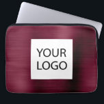 Bourgogne Metallic - Custom Logo Promotional Laptop Sleeve<br><div class="desc">Moderne Bourgogne Faux Metallic Roestvrij Elegant Uw Custom Logo Promotionele Laptoptas of Sleeve Promotionele (promo) reclame Hoesje. Dit stijlvolle professionele zakelijke computer hoesje kan worden aangepast aan uw bedrijf of zakelijke logo.</div>