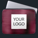 Bourgogne Metallic - Custom Logo Promotional Laptop Sleeve<br><div class="desc">Moderne Bourgogne Faux Metallic Roestvrij Elegant Uw Custom Logo Promotionele Laptoptas of Sleeve Promotionele (promo) reclame Hoesje. Dit stijlvolle professionele zakelijke computer hoesje kan worden aangepast aan uw bedrijf of zakelijke logo.</div>