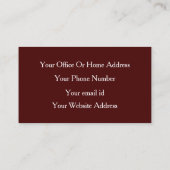 Bourgogne Modern Bold Heldere Kleurrijke Wijn Rood Visitekaartje (Achterkant)