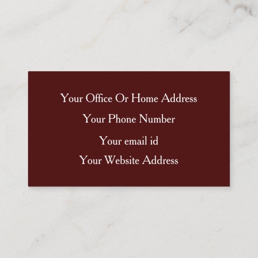 Bourgogne Modern Bold Heldere Kleurrijke Wijn Rood Visitekaartje (Achterkant)