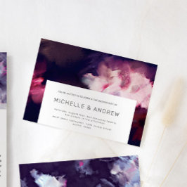 Bourgogne Modern Brush Stroke Verlovingsfeest Kaart