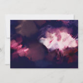 Bourgogne Modern Brush Stroke Verlovingsfeest Kaart (Achterkant)