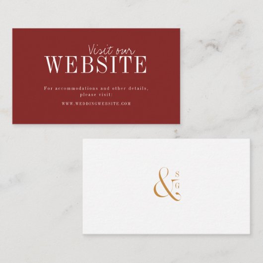 Bourgogne moderne typografie website Kaart invoege Plaatskaartje (Voorkant / Achterkant)